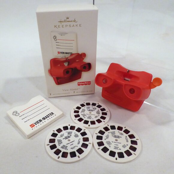 NEW 2008 HALLMARK FISHER PRICE VIEW-MASTER HOLIDAY 5 PIECE CHRISTMAS ORNAMENT - Picture 1 of 9